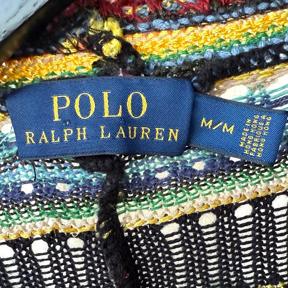POLO RALPH LAUREN Blue Label Serape Southwestern Wrap Sweater - Picture 11 of 15